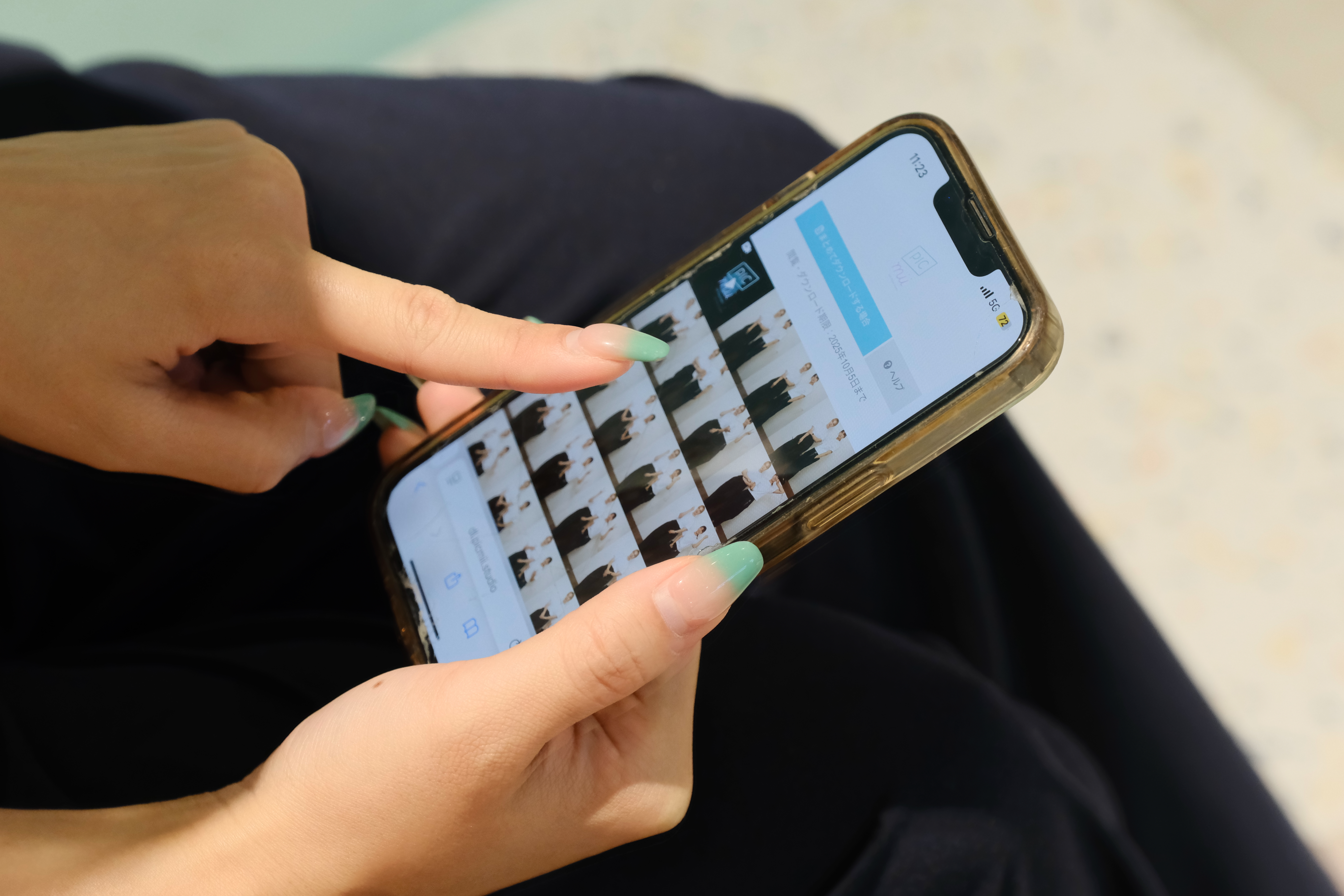 撮影データは全てスマホで受け取り